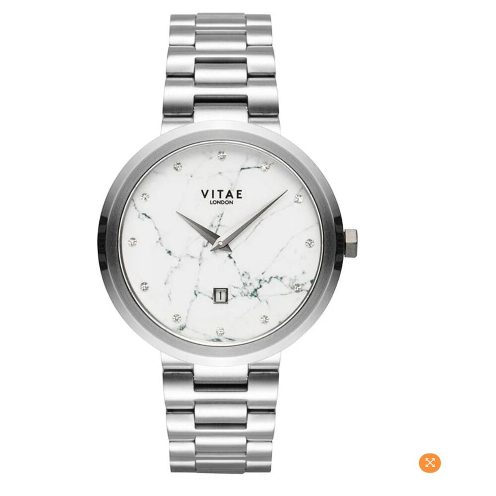 Vitae London Watch Women Elmington Silver Tone Stainless Steel Bracelet 36mm